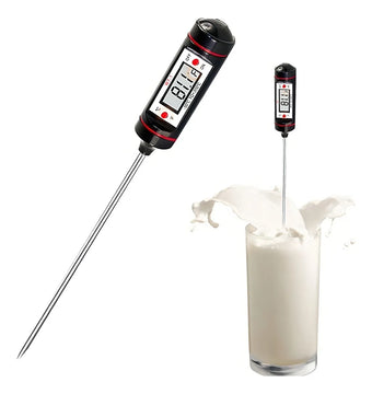 Termometro Digital De Cocina Pinche Alimentos Y Liquidos Color Negro