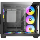 Armario para juegos Antec C5 Argb de vidrio de 4 mm, 7 ventiladores de 120 mm, color negro