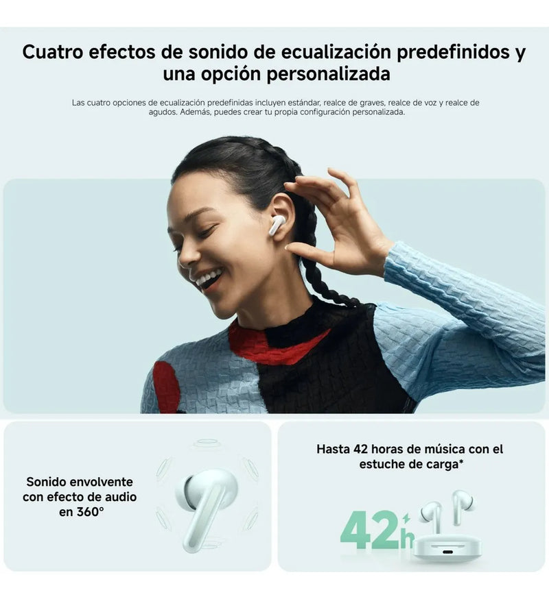 Xiaomi Redmi Buds 6, Auriculares Táctil, Anc 2-mic Ip54, Blk Negro