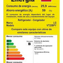 Nevera Lg Top Mount No Frost 266l Vt26bpy Plata Plateado