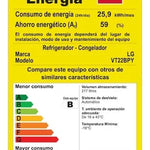Nevera Lg Top Mount No Frost 266l Vt26bpy Plata Plateado