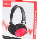 Audifonos Diadema Manos Libres Estereo Aiwa Aw X107r Rojo