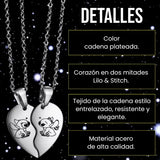 Stitch Collar Lilo Cadena Mejores Amigos Amistad Dije Regalo Plateado