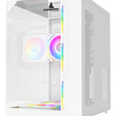 Chasis Gamer Iceberg Crystal Cube S Black 6 Fans Argb Atx Color Blanco