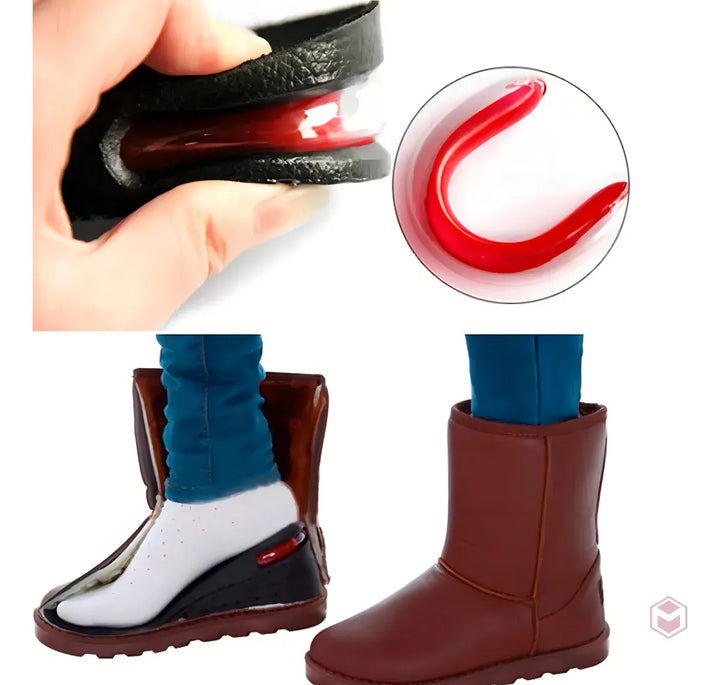 Plantillas Aumento Altura Estatura 3-7cm Zapatos Color Negro Tamaño De La Plantilla Ajustable
