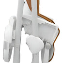 Carestino silla de comer petra marrón ocre plegable altura adaptable con bandeja extraíble