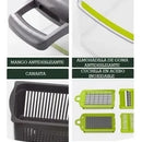 Mandolina Cortador Verduras Multi Picador Vegetales 15 En 1 Verde