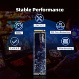 Unidad De Estado Sólido De 1tb M.2 Nvme Gen3x4 2280 Kingspe Negro