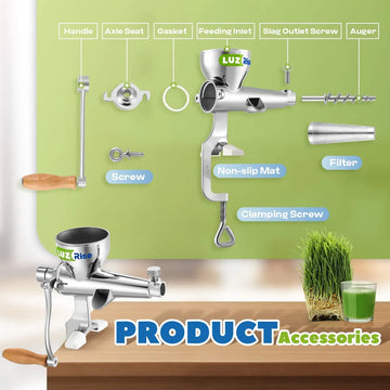 Luzrise Exprimidor Manual De Hierba De Trigo Con Manivela, E