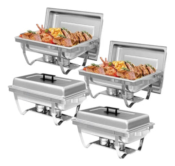 Set 4 Samovares Industrial Acero Inox De 8 Lts 2 Quemadores