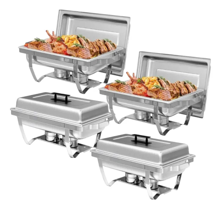 Set 4 Samovares Industrial Acero Inox De 8 Lts 2 Quemadores