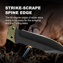 Jasni Cuchillo De Caza De Supervivencia Con Funda, Acero Ino