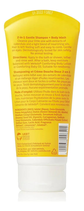 Weleda Calendula Baby Shampoo And Body Wash, 6.8 Onzas