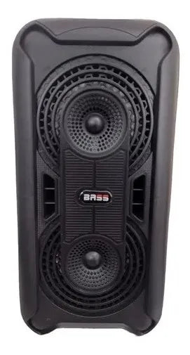 Parlante Bluetooth Portátil Cabina Sonido Fm Usb Micrófono Negro