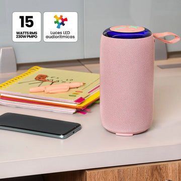 Parlante Recargable Rosado Vers 15w Vta Color Rosa