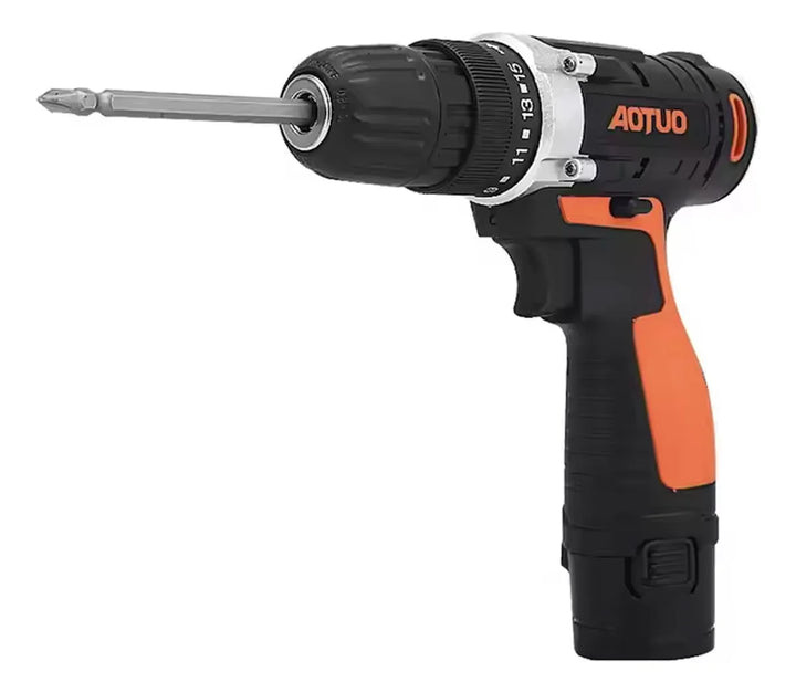 Taladro Destornillador Inalambrico 12 V + Kit De Herramienta Negro