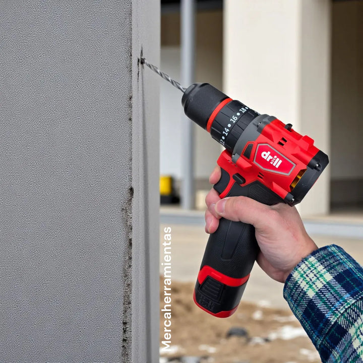 Taladro Drill Ta21rk Inalámbrico 2 Baterías 13mm -brushless Rojo 50hz/60hz