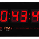 Reloj de pared LED digital grande con temperatura de día, mes y año