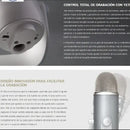 Micrófono Blue Yeti Condensador Omnidireccional color silverS