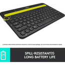 Teclado Logitech QWERTY inglés US color negro