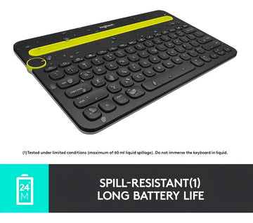 Teclado Logitech QWERTY inglés US color negro