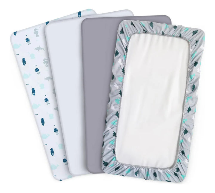 Juego De 4 Sabanas De Moises Para Bebes, Ninos O Ninas, Ajus