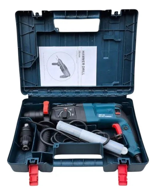 Taladro Rotomartillo Doble Mandril Puntas Brocas 1150rpm - Azul - 50 Hz/ 60 Hz