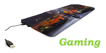 Mouse Pad Rgb 79x30 Centímetros- Luces Multicolor -usb Negro