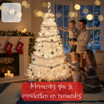 Arbol De Navidad Siberiano 2.25m 534 Puntas Gio Home Pino Navideño Look Natural Base Metalica Artificial Para Decoracion Con Bolas Adornos Extension Cintas Bombillos Botas Campanas Luces Estrella Noel