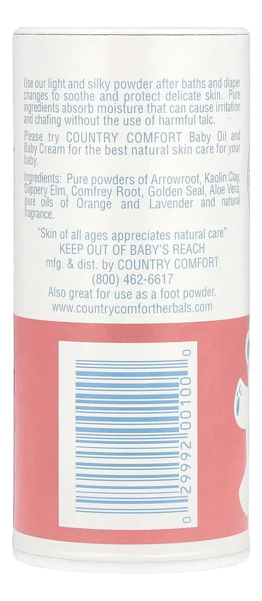 Polvo Herbal Natural Para Bebés, Sin Talco 3 Oz