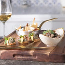 Tablas De Madera Teca Para Picar Alimentos Mediana Con Ranur Liso Marrón