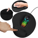 Mousepad Tapete Ergonomico De Gel Antideslizante Raton Negro