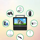 Tv Portatil Con Panel Solar Lamparas Led Bombillos Gd-8088