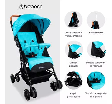 COCHE COMPACTO BIT JC207 - AZUL BEBESIT