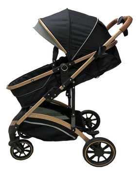 Coche Moisés Para Bebe Lujo 0 A 4 Años Ultra Liviano Color Azul - Negro Chasis 7622201720063