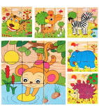 Rompecabezas 3D Madera Otra Marca 6 Caras Dibujos Animados 9 Piezas