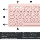 Logitech K380 Teclado Bluetooth Multi dispositivo Rosado Color del teclado Rosa Idioma Español