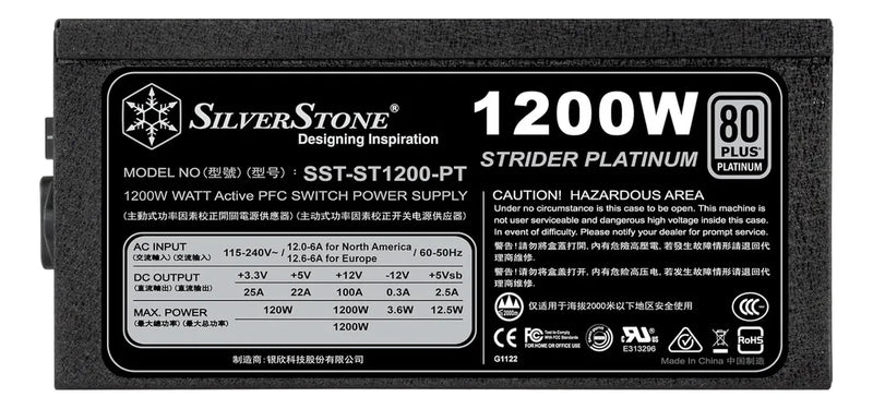 Fuente De Poder 1200w Silverstone St1200-pt 80 Plus Platinum