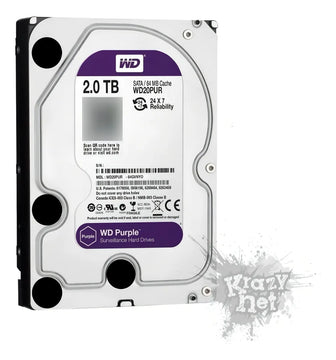 Disco duro interno Western Digital WD Purple WD20PURZ 2TB púrpura