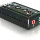 Tarjeta De Sonido Externa Usb 7.1 Adaptador Audio Microfono Color Negro
