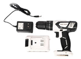 Taladro Percutor Atornillador Recargable 18v 1/2 Black&white Blanco/negro 60hz