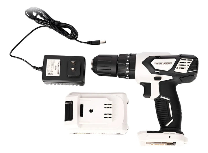 Taladro Percutor Atornillador Recargable 18v 1/2 Black&white Blanco/negro 60hz