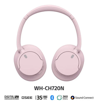 Audífonos Inalámbricos Con Noise Cancelling Wh-ch720n Color Rosado