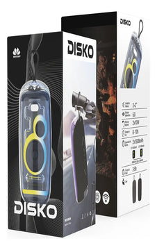 Parlante Movisun Disko 16w Potencia Tws Luz Rgb De 360° Color Negro