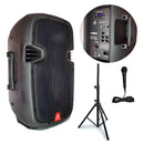 Cabina Recargable Américan Sound 10 Pulgadas Base+microfono Negro