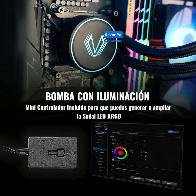 Enfriamiento Liquido Cooler Pc 240 Argb Lga 1700 Am5 1200