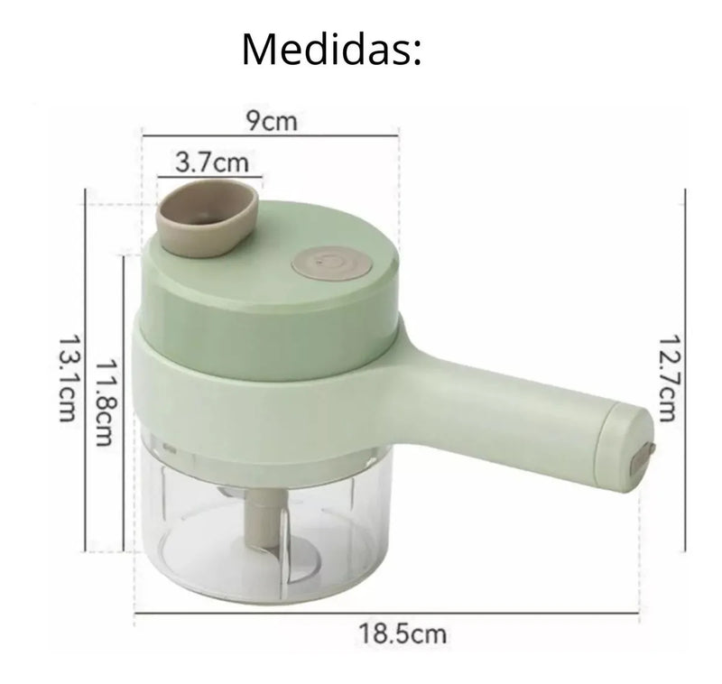 Cortadora Eléctrica Multifuncional De Verduras 4 En 1