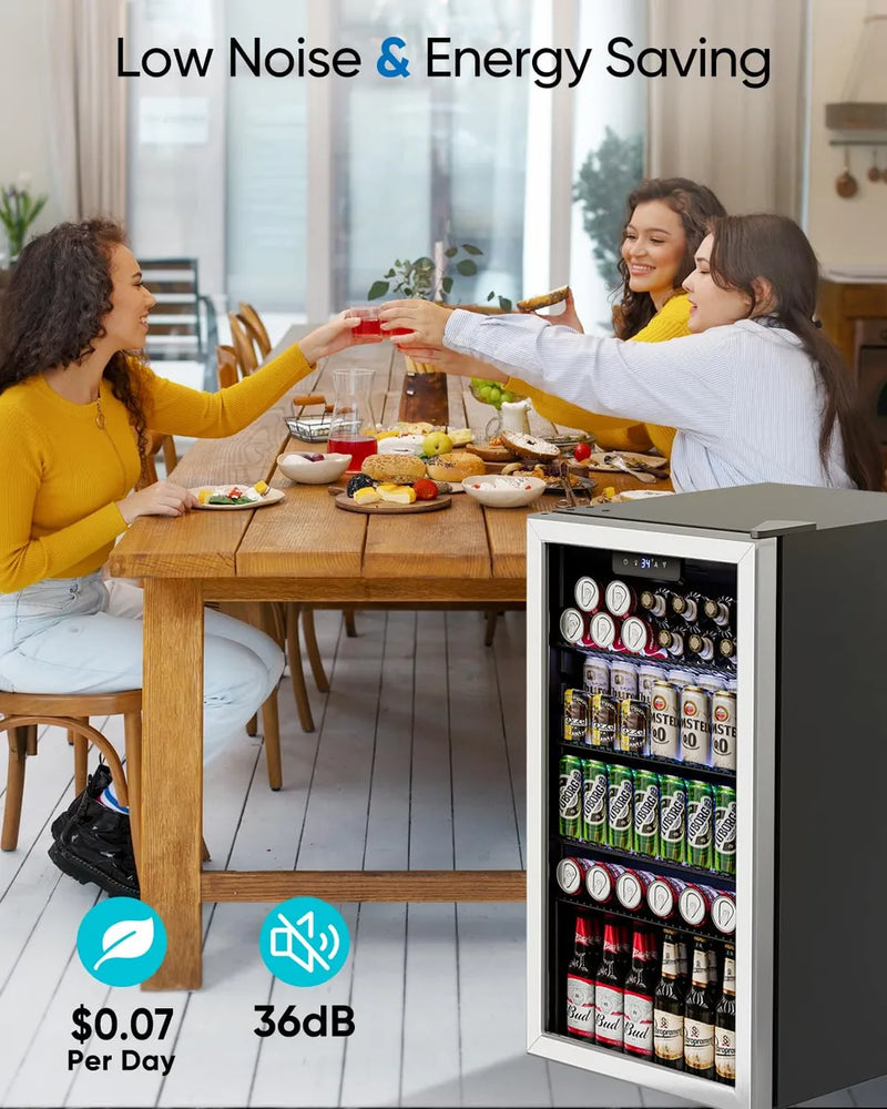 Refrigerador Mini Con Puerta De Vidrio 126 Latas Oficina Bar