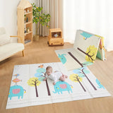 Tapete Extra Grande Plegable Para Bebé 200x180 Cm Doble Faz