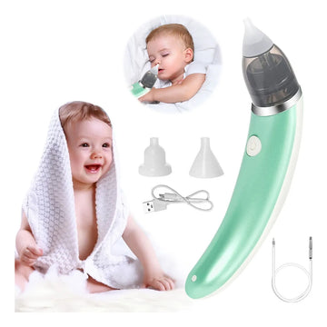 Aspirador Nasal Bebé Recargable Con 5 Niveles Succión Color Verde Claro